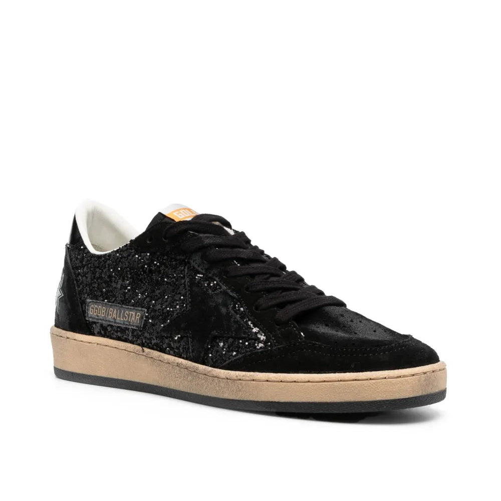 Golden Goose Ball Star glitter sneakers all Black