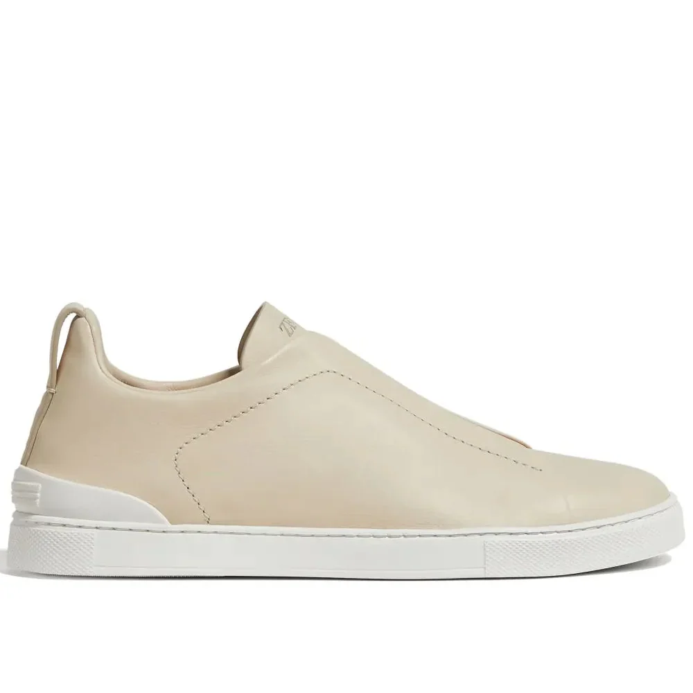 Zegna Triple Stitch Second Skin Beige sneakers