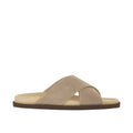 Brunello Cucinelli suede crossover Baige sandals