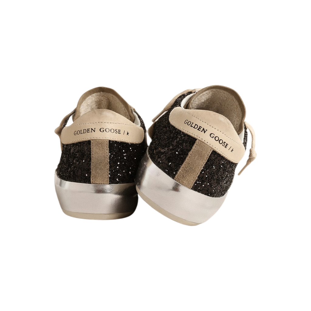 Golden Goose Super-Star 'Black Glitter Cream Star' (Women)