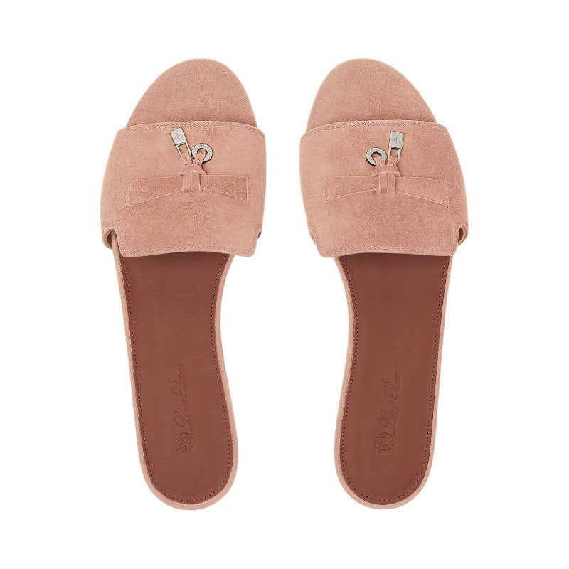 Loropiana Summer Charms Sandal Suede Goatskin Precious Rose