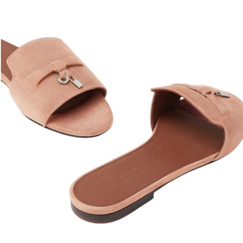 Loropiana Summer Charms Sandal Suede Goatskin Precious Rose