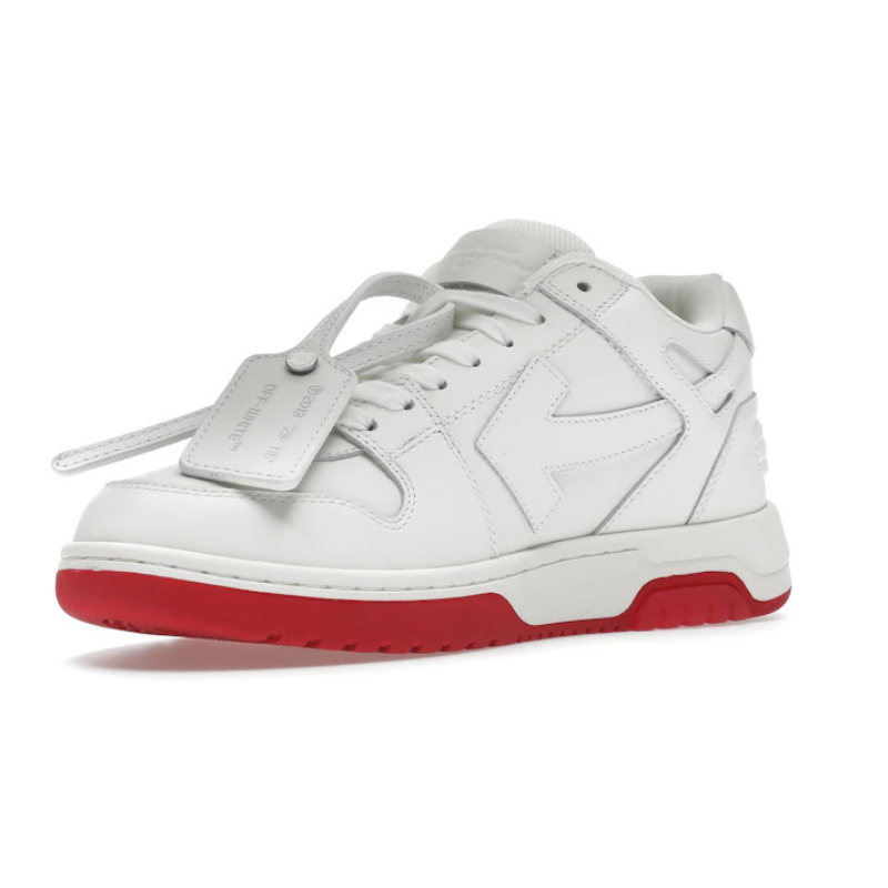 OFF-WHITE Out Of Office “OOO” Low Tops For Walking White White Red