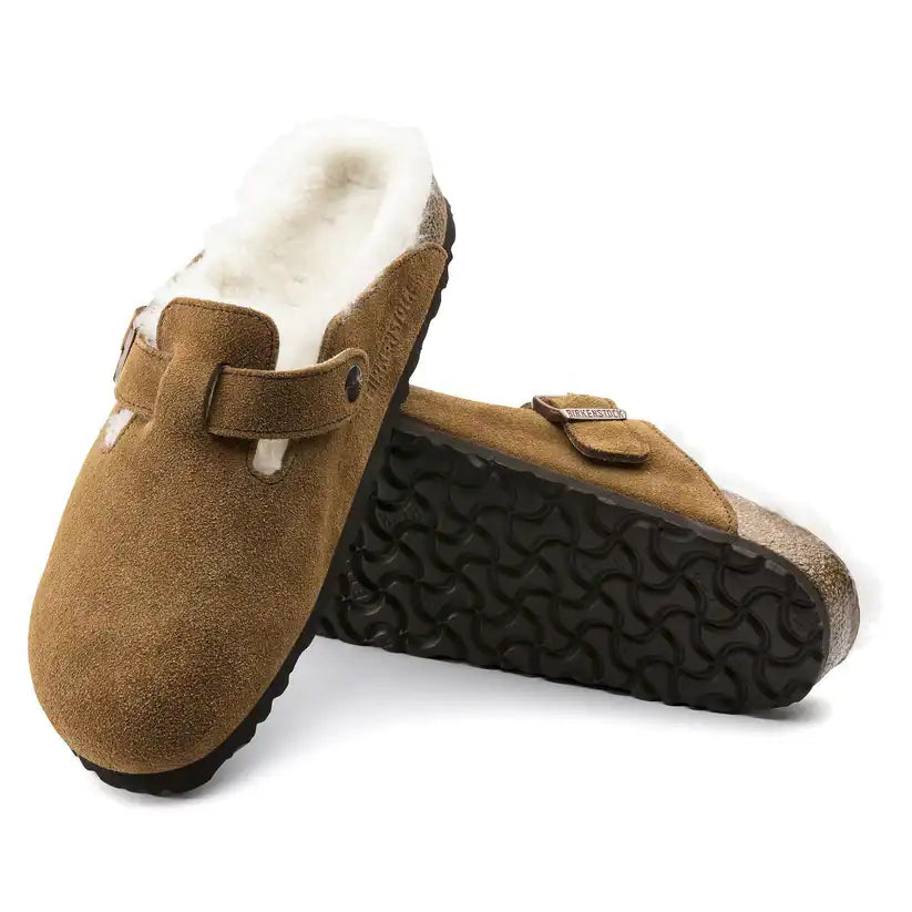 Birkenstock Boston Shearling Suede 'Mink' (Women)