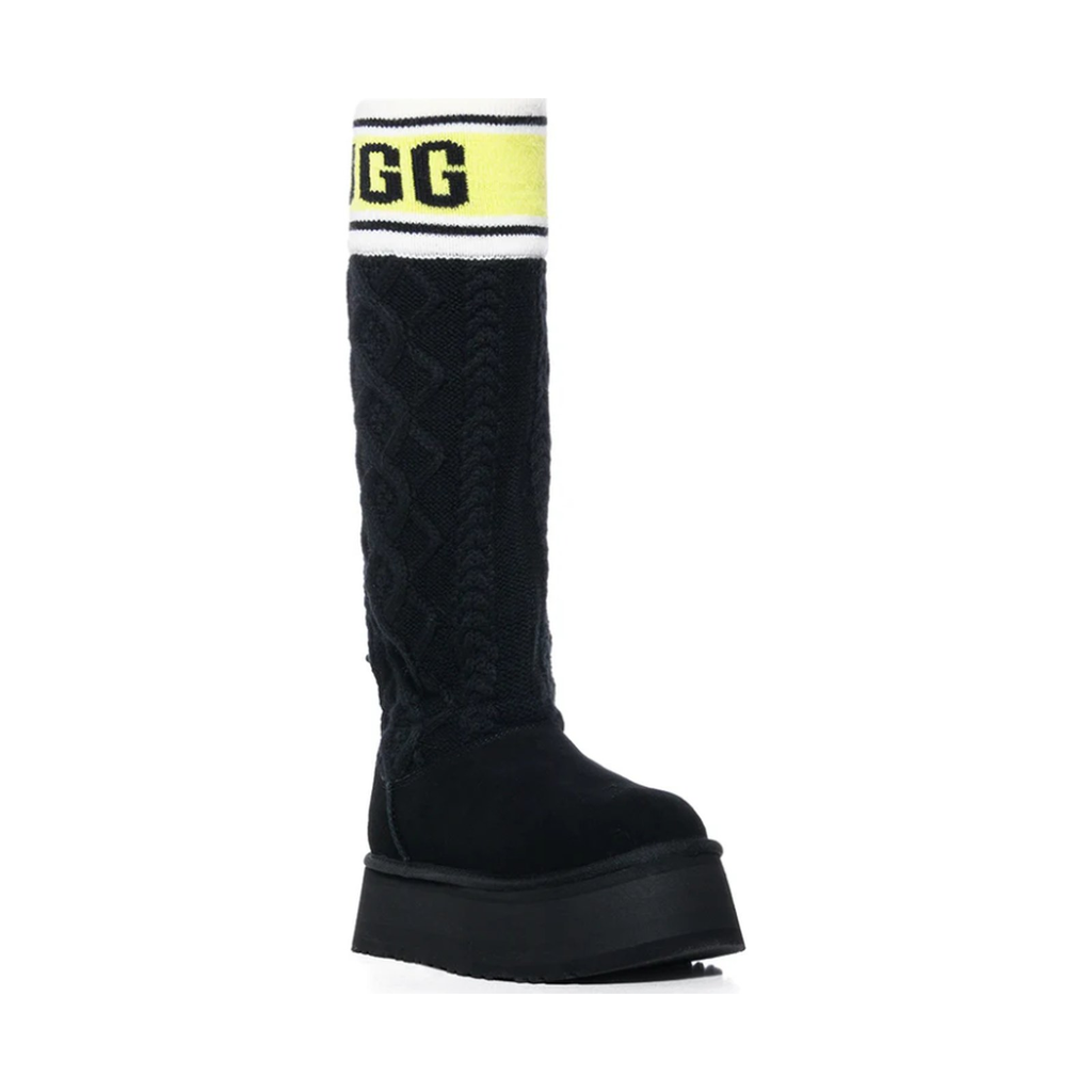 UGG Classic Sweater Letter Boot 'Black' (Women)