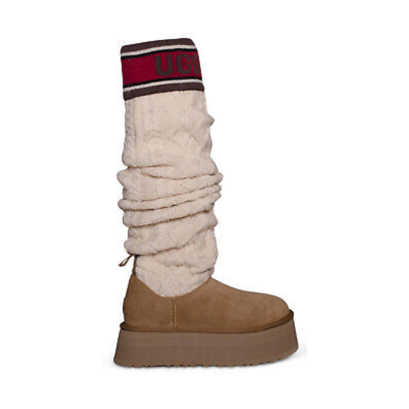 UGG Classic Sweater Letter Boot 'Chestnut' (Women)