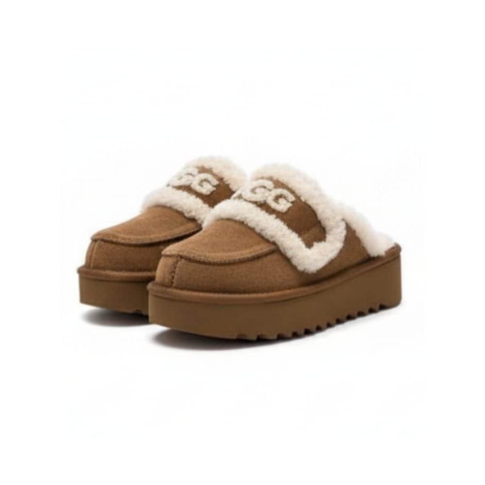 UGG Trisha Fluffy Platform Scuff 'Natural' (Women)