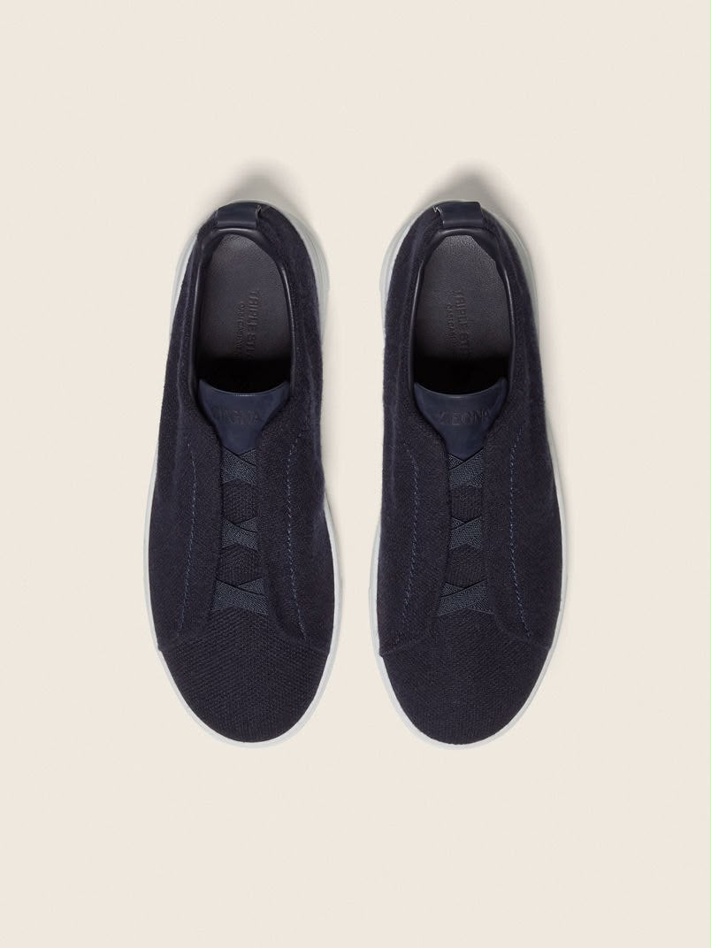 Zegna Triple Stitch™ Sneaker 'Navy Blue Wool' (Men)