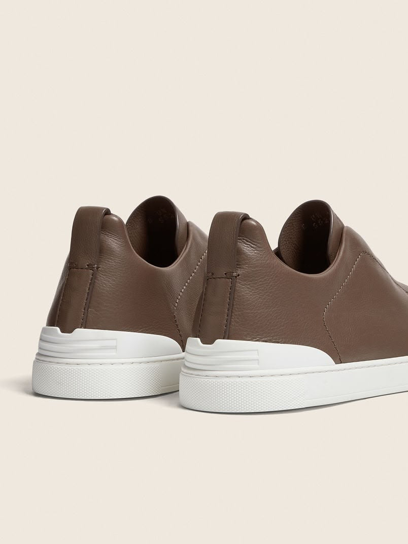 Zegna Triple Stitch™ Sneaker 'Taupe Brown Leather' (Men)